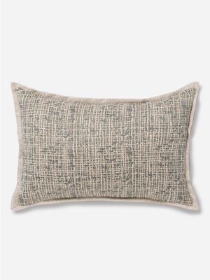 Scatter Cushion Chunky Weave Aqua 35x60