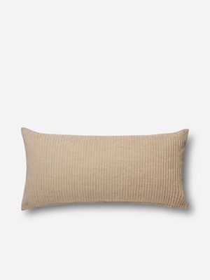 Velvet Pleat Scatter Cushion Natural 35x70cm