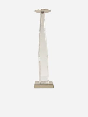 Tall Aluminium & Acrylic Pillar Candle Holder