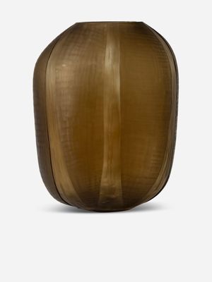 Olive Pod Cut Artisanal Vase Large