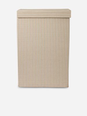 Collapsible Laundry Hamper Natural Stripe