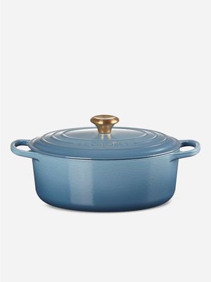 le creuset oval casserole dish chambray 31cm