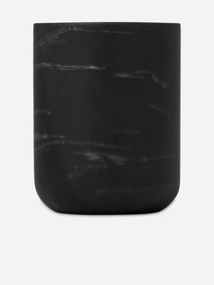 Marble Resin Tumbler Black 7x9cm