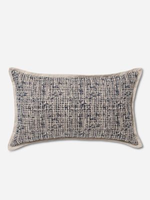 Scatter Cushion Chunky Weave Navy 35x60