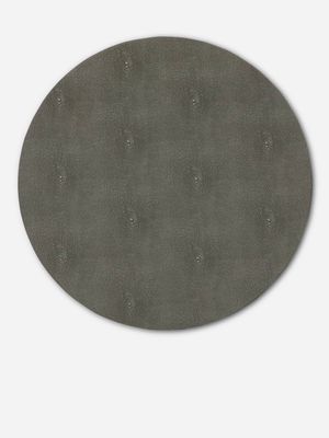 Round Shagreen Placemat Grey