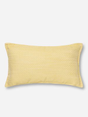 Grace Textured Scatter Cushion Lemon 35x60cm