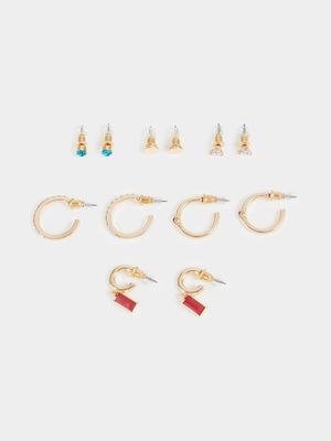 6 Pack Fashion Pearl Earrings - Jewellery