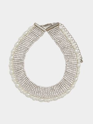 Luella Diamante Pearl Choker - Jewellery