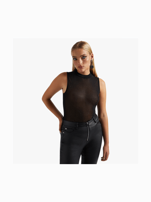 Mesh High Neck Vest