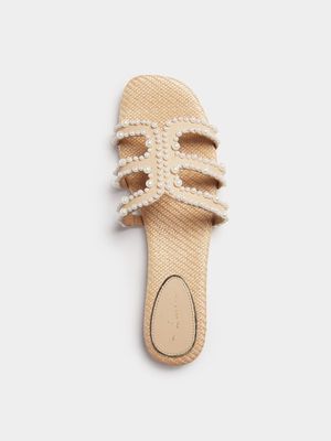 Luella Pearl Weave Sandals