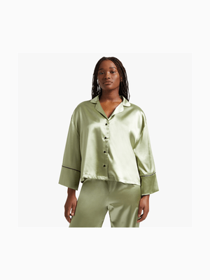 Satin Long Sleeve Sleep Shirt