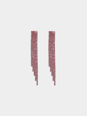 Cascading Diamanté Drop Earrings