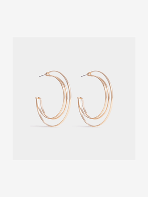 Curved Hoop Earrings