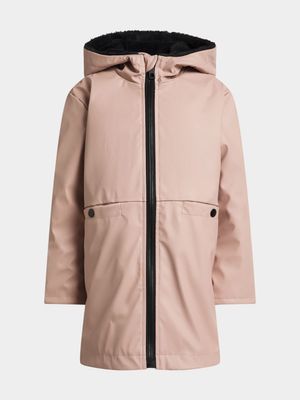 Younger Girls Fur-lined Raincoat