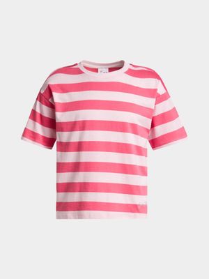 Older Girls Boxy Stripe T-Shirt