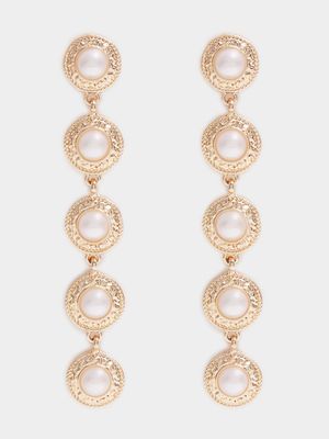 Multi Pearls Drop Earrings