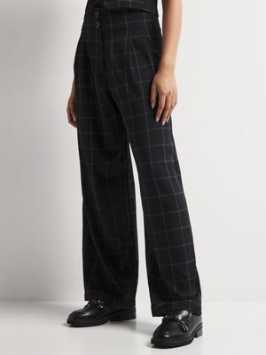 Y&G Check Relaxed Paperbag Pants