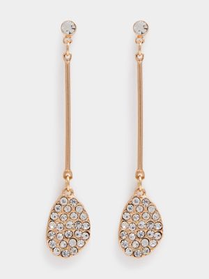 Diamante Glam Teardrop Earrings