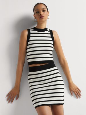 Y&G Co-ord Stripe Knit Mini Skirt
