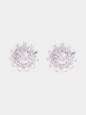 Glam Diamante Stud Earrings