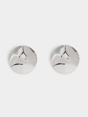 Pinched Flat Disc Earrings