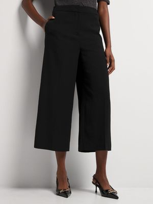 Wide Leg Twill Suiting Culottes