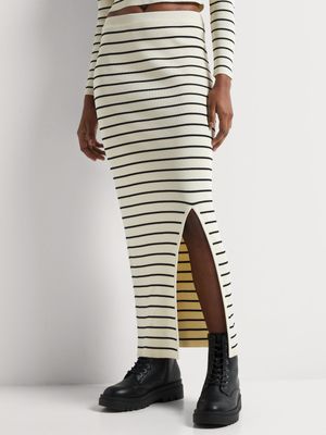 Y&G Stripe Knit Co-Ord Maxi Skirt