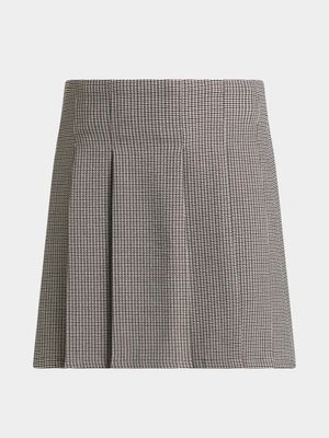 Younger Girls Check Box Pleated Skirt