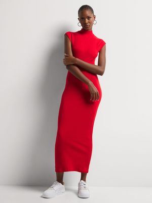 Y&G Rib Cap Sleeve Column Dress