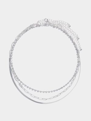 Triple Layer Fine Chain Necklace