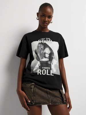 Cotton Oversized Rock n Roll T-Shirt
