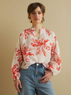 Women's Iconography Keyhole Blouse