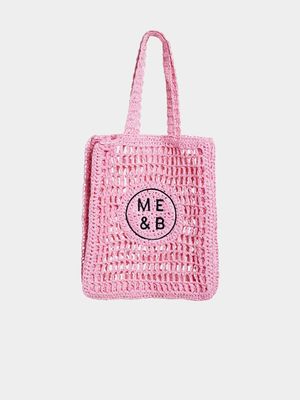 Women's Me&B Pink Brand Crochet Bag