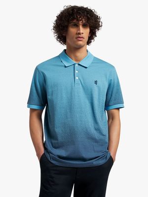Men's Pringle Blue Jim Short Sleeve Golfer