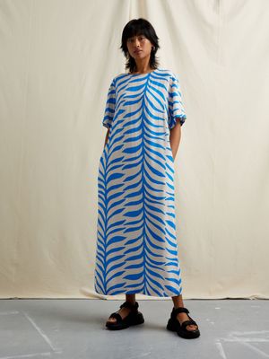 Women's Canvas Woven Maxi T-shirt Dress