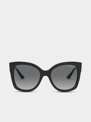 Women's Vogue Eyewear Black  Grey Gradient Sunglasses