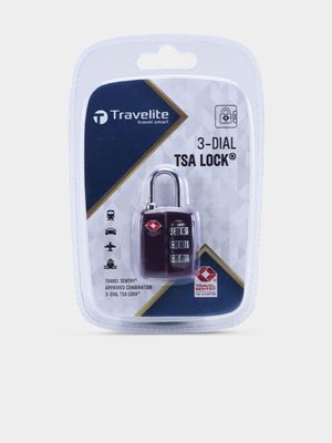 Travelite 3 Dial Purple Combination Tsa Lock