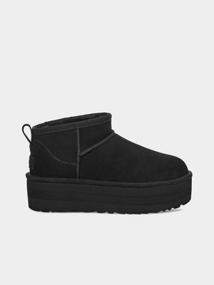 Women's UGG Black Classic Ultra Mini Platform Boots