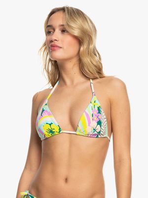 Women's Roxy Evening Primrose Rave Wave Tiki Triangle Bikini Top