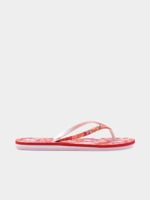 Women's Roxy Red Portofino III Flip Flops