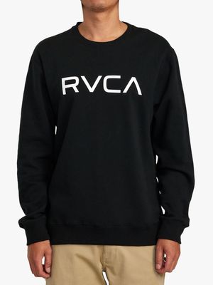 Men's Big RVCA Black Crew Sweater