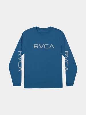 Men's Big RVCA Blue Long Sleeve T-Shirt