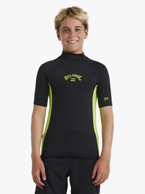 Boy's Billabong Black Arch PF Short Sleeve Vest