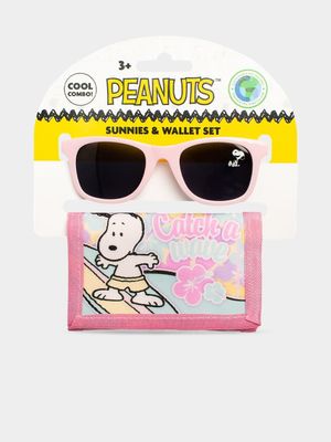 Snoopy Pink Sunglasses & Wallet Set