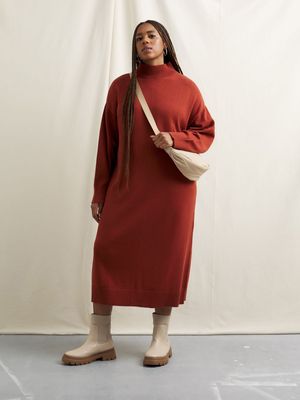 Women's Canvas Organic Cotton Maxi Knitwear Dress