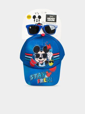 Mickey Mouse Blue Peak Cap & Sunnies