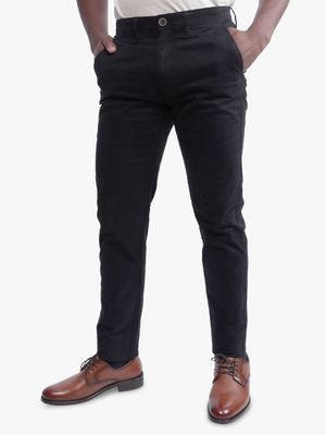 Mens Pringle Black Jorge Tailored Fit Chinos