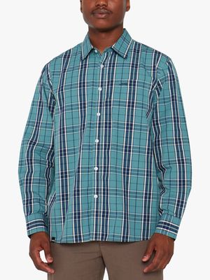 Men's Jeep Blue Yarn Dyed Wavelite Check Shirt