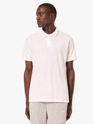 Men's Oakley White Relax Urban Polo T-Shirt