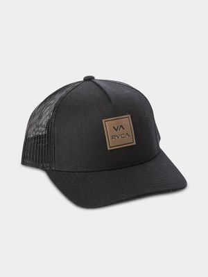 Boy's RVCA VA Black Curved Brim Trucker Cap